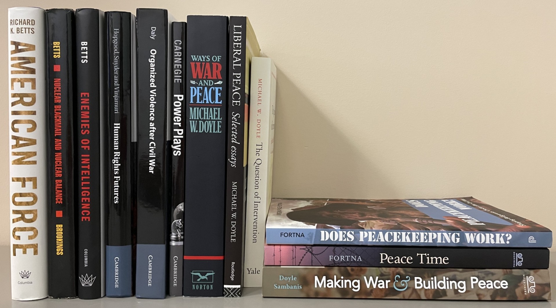 Selected books authored by international relations faculty
