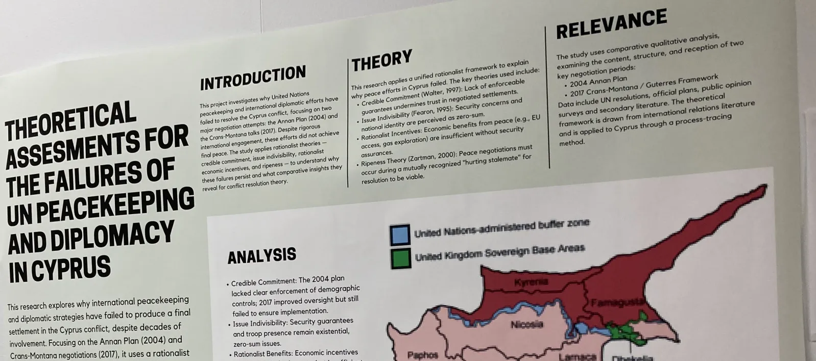 Theoretical Assessments for the Failures of UN Peacekeeping and Diplomacy in Cyprus
